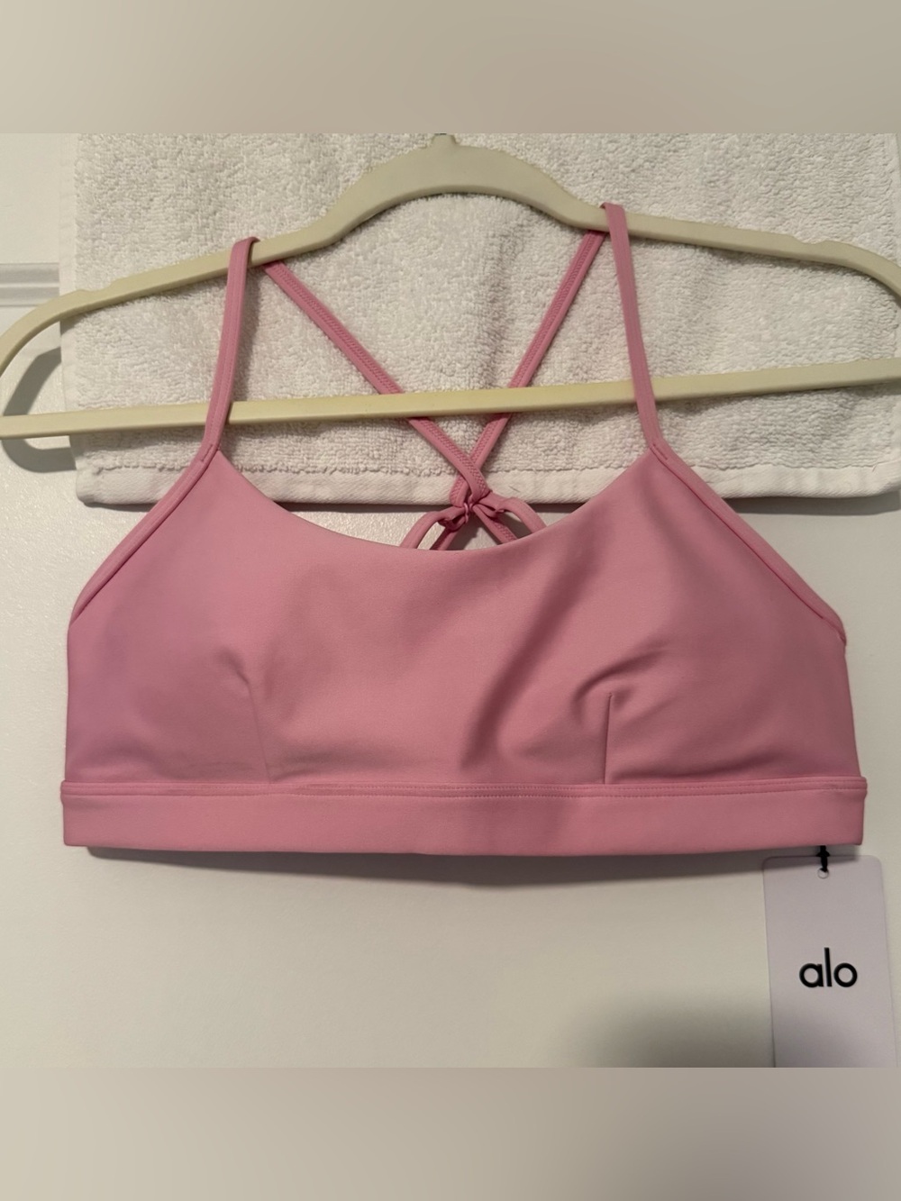 ALO Yoga Sweet Pink Strappy Sports Bralette